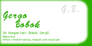 gergo bobok business card